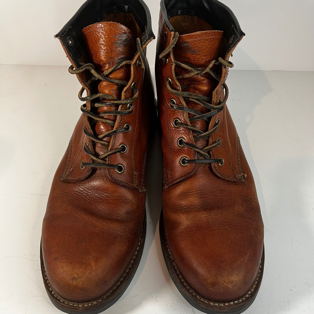 Frye Arkansas Mid Lace Redwood Leather Boots 87052RDD Mens 10.5